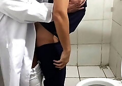 Doctor Pounds Nurse Ass in Hospital Bathroom
