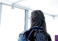 White Cougar Sara Jay Plays With Her Breasts As That babe Works On Her Twat!