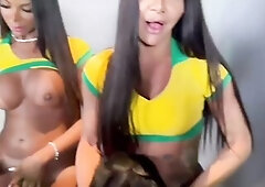 Full lineup of the almost any glamorous trans honeys in a football match - XVIDEOS RED SHEER