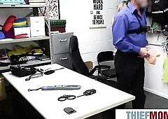 Security Guards Educate a Hard Lesson with a Coarse Three-some in the Back