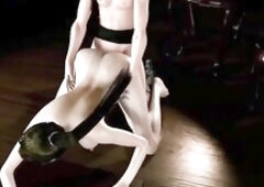 Slutty bitch Oriental floozy cheating with youthful large rod and squirting a lot