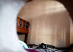 Caught Using Spy Camera Through A Hole