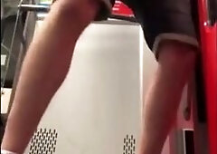 Exhibition Twink jerks off in a train 4