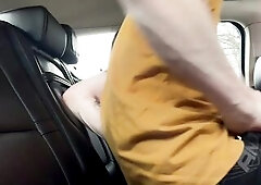 REAL TINDER DATE! Real Stranger lets me suck and ride him in my Backseat in PUBLIC!