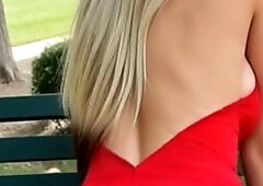 Busty Blonde Outdoor Creampie Throat
