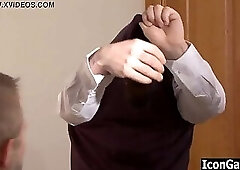 Angry step dad finds out his son is gay then fucks him