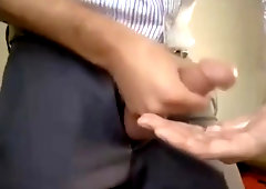 Str8 Fellow in Suit blows a load on his arm 101