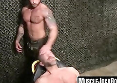 Nipple clamps and ball spanks by sadistic Master