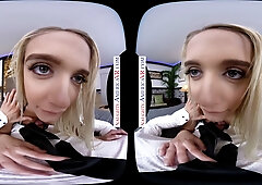 Athena Palomino the hot blonde rides her friend's husband in steamy 3D VR