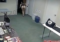 Chained whore squirts while being toyed rough by BDSM master