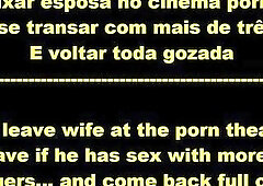 Spouse let wife come into the porn cinema alone and came back all impure with cum and enjoyed!