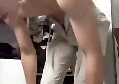 Vietnamese young guy jerks on videochat