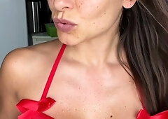 Big boobs milf masturbates with her dildo