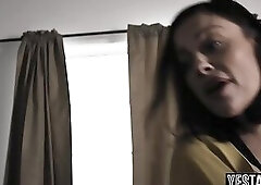 Lonely mature MILF stepmom seduces and fucks her big dick stepson