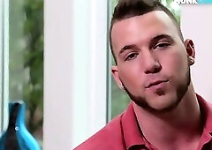 Inked stud fingers his ass and jerks off in soloInked stud fingers his ass and jerks off in