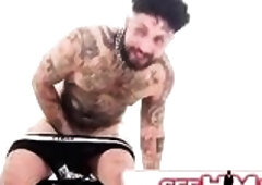 BTS-Tatted Tommy Screws Sandy Love Coarse After This babe Worships His Body Parts!