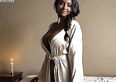 Banging the nice-looking masseuse with large breasts (ai generated)