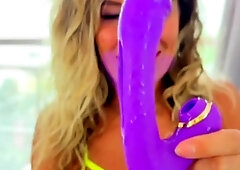 Beautiful wife masturbating show with webcam with toys