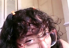 Naughty biker girl with curly hair hooks up with a stranger for a wild ride