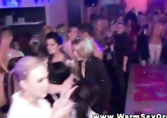 Drunk hotties are having a lot of joy with random boyz, in a local night club