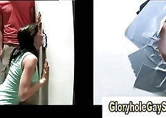 Horny moron gay gloryhole bj