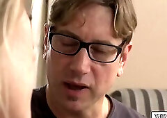 Busty trans cheerleader Casey Kisses anal fucking her tutor