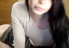 Super Adorable tgirl with her BF fucking for the camera