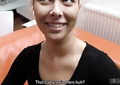 HUNT4K. Blond stops fighting with BF coz stranger