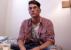 Debt-ridden hottie has to fuck a well-endowed loan shark