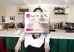 The barmaid Anna Polina craves to play coarse and take the lead in her bar