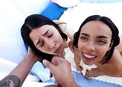 Cute teen blowjob and hard doggystyle fuck