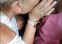 Amateur Blonde Blowjob handjob and cumshot