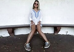 Public Oral job and Sex - Cheating on her Boyfriend with a man from Tinder