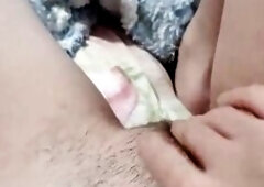 The 3some was so hawt that one of the beauties nearly fell off the bed when this babe cum