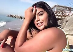 Public agent a sightless date for brazilian with huge natural tits
