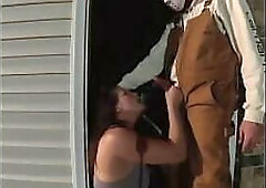 Stranger Takes My Cunt from Behind Whilst the Neighbors are Outside