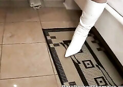 Hawt tranny banging a man doggy position