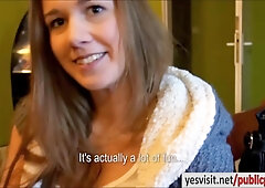 Young hottie has her pussy filled with cock for some money