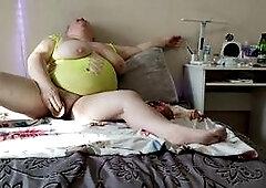 Big bootied wife with meaty hairy beaver and yam-sized tits