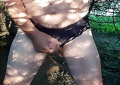 Wearing a bra and panties makes me cum