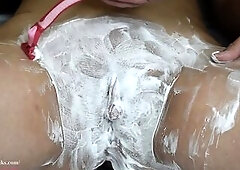 See me take care of each inch, baby... Recent razor, soft skin, and a very close-up view just for your eyes. I love feeling smooth and silky for u –