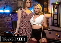 Trans Janie Blade Fucks Stacked Rachael Cavalli On The Pool Table During A Strip Game