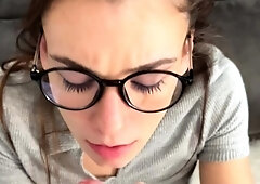 POVLife Sexy brunette Katie King POV blowjob sex