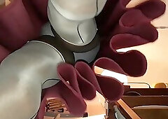 Red Skirt Panties & Stockings 70FR81