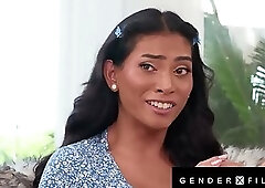 GENDERX FILMS - Horny Trans Babysitter Railed By Big Cocked Solider / GENDERX FILMS - Sexy Trans Bab