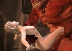 Satan cums inside 3d teen