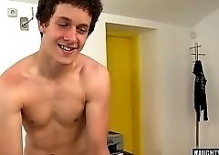 Hot daddy casting with facial