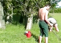 lustful big beautiful woman farmer aged gets coarse and unfathomable outdoor booty banged by her large cock toyboy