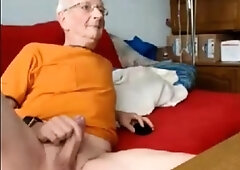 grandpa jerk off his cock