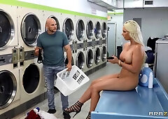 Two Loads Are Better Than None part 2: Reality Sex with JMac and Blonde Diva Phoenix Marie at Laundromat